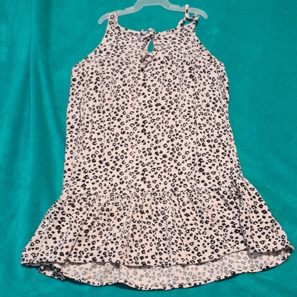 Jessica Simpson Black and White Leopard Patterned Kids Dress - Picture 1 of 6